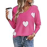 Women's Spring Sweaters 2026 Casual Long Sleeve Pullover V Neck Lightweight Sweatshirts Cute Blouse Tops