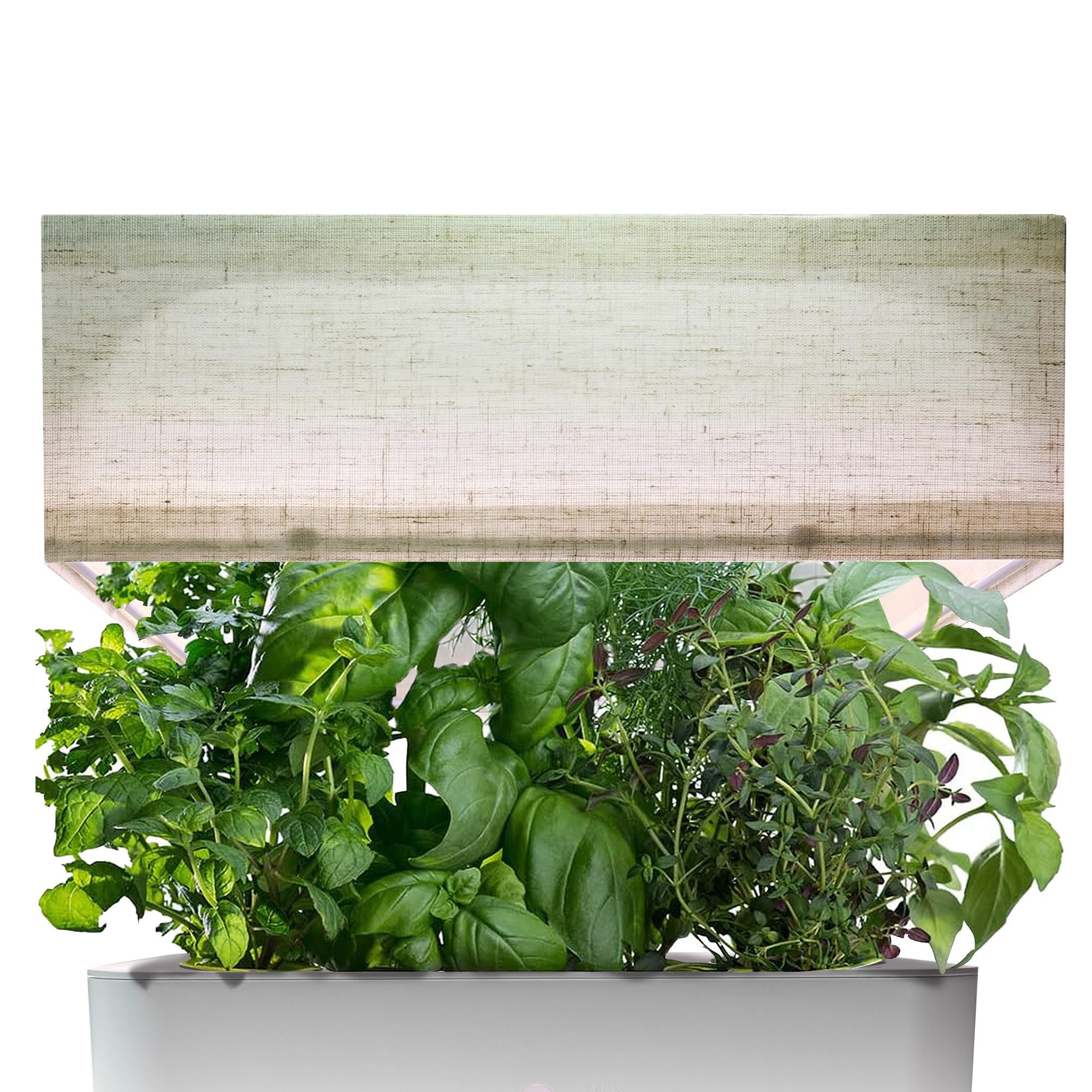 Photo 1 of Awesome Plant Lamp Shades for Indoor Hydroponic Garden, Light Diffuser Compatible with Aerogarden Harvest 2.0 Harvest, GardenCube and other 6/8 Pods Hydroponics System, 10.6" Square, Linen (Beige)