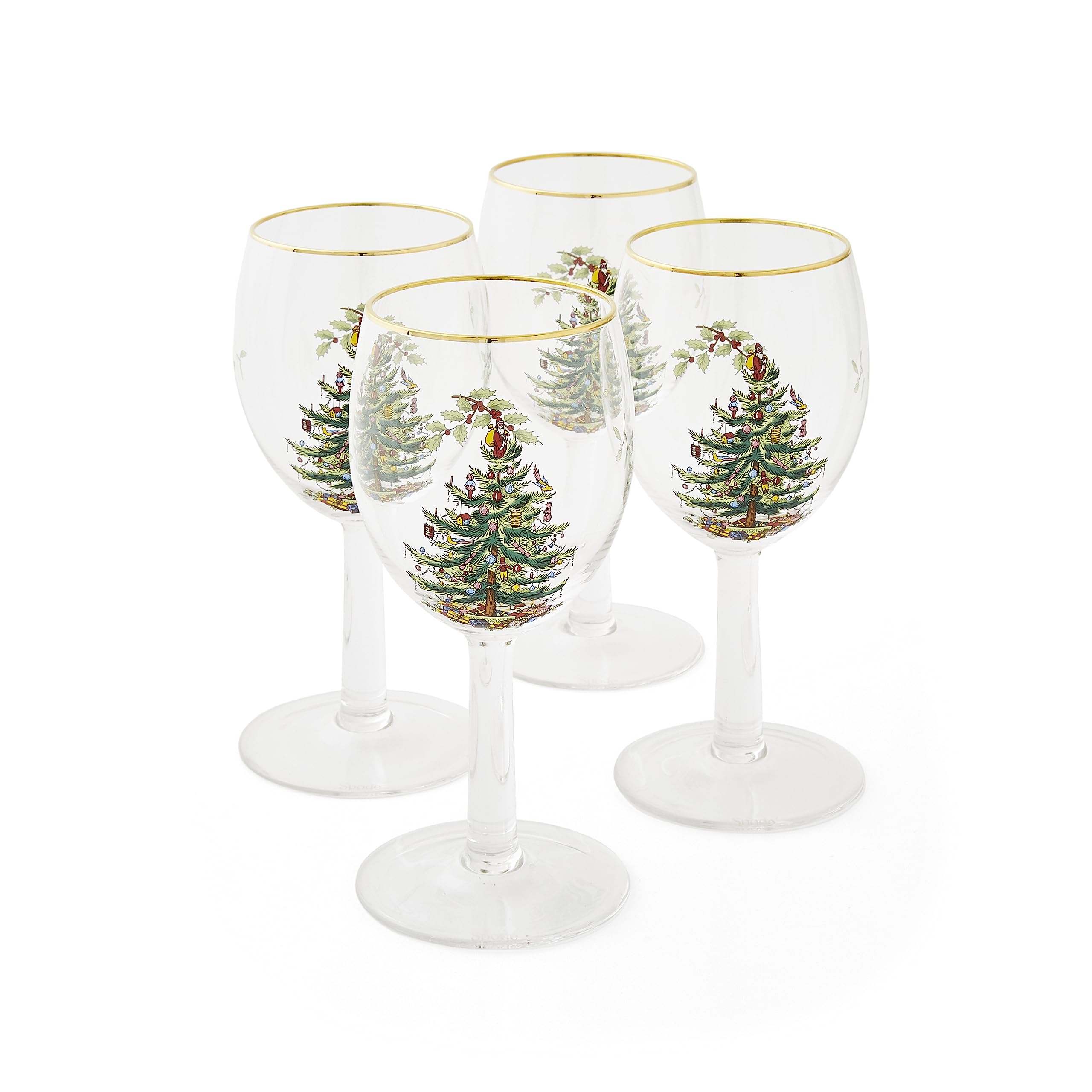 Portmeirion Spode Wine Glass Boxed Set, Glass, Multi-Colour, Set of 4