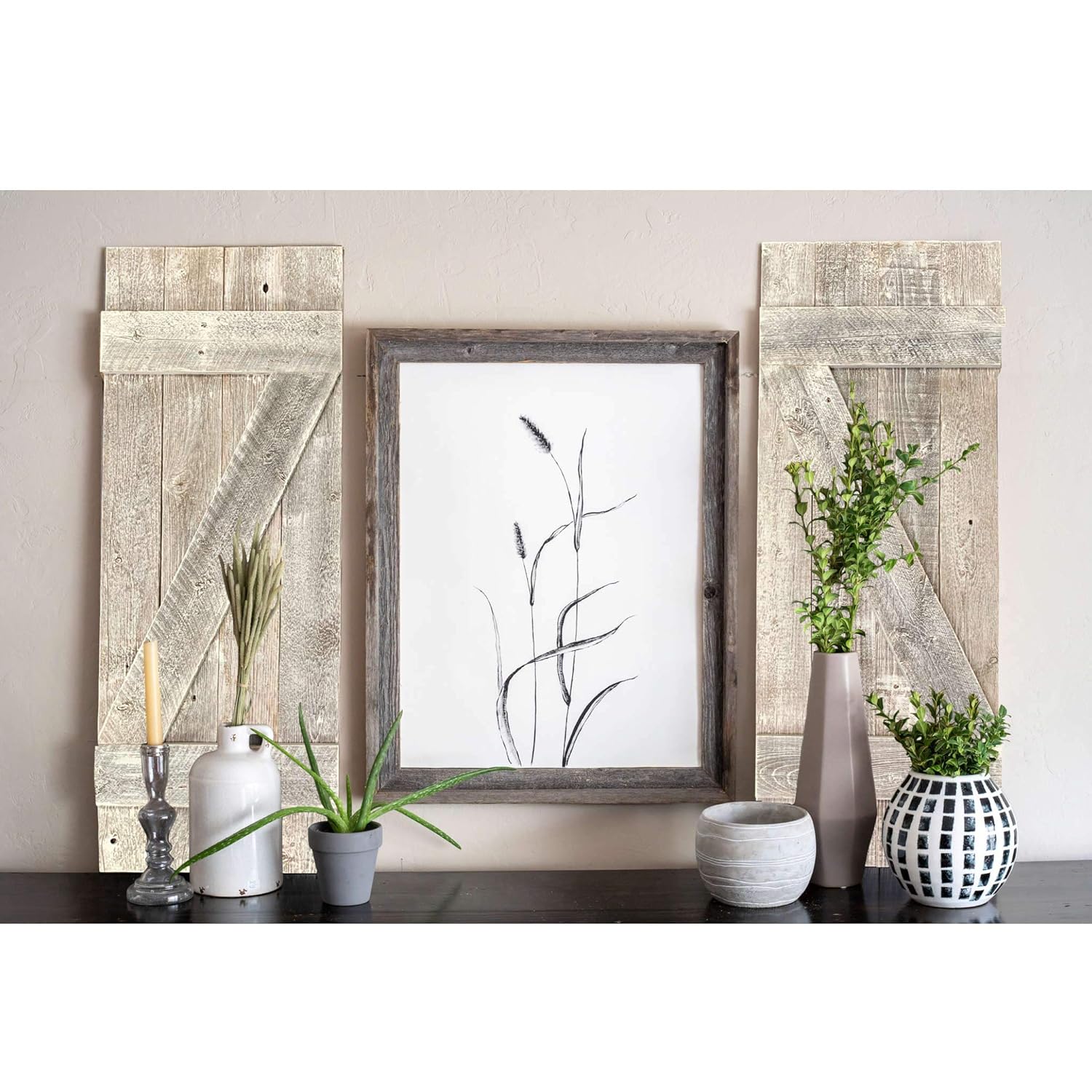 Barnwoodusa Rustic Farmhouse Window Shutters Set Of 2 100 Reclaimed Recycled Other Home Decor Home Decor