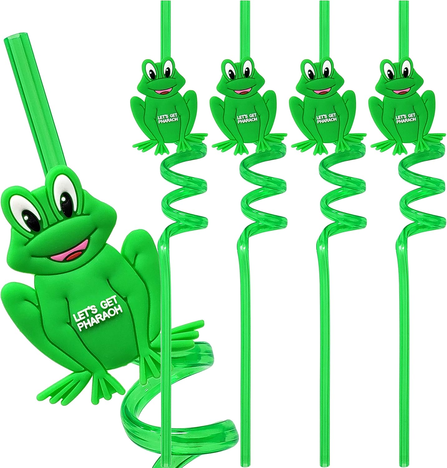 Passover Frog Straws Passover Toys Reuseable Passover Decor For Your Passover Seder Table (Pack of 4)