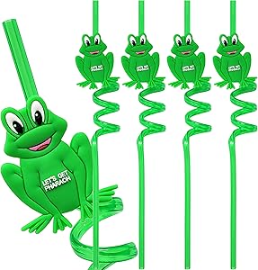 Passover Frog Straws Passover Toys Reuseable Passover Decor For Your Passover Seder Table (Pack of 4)