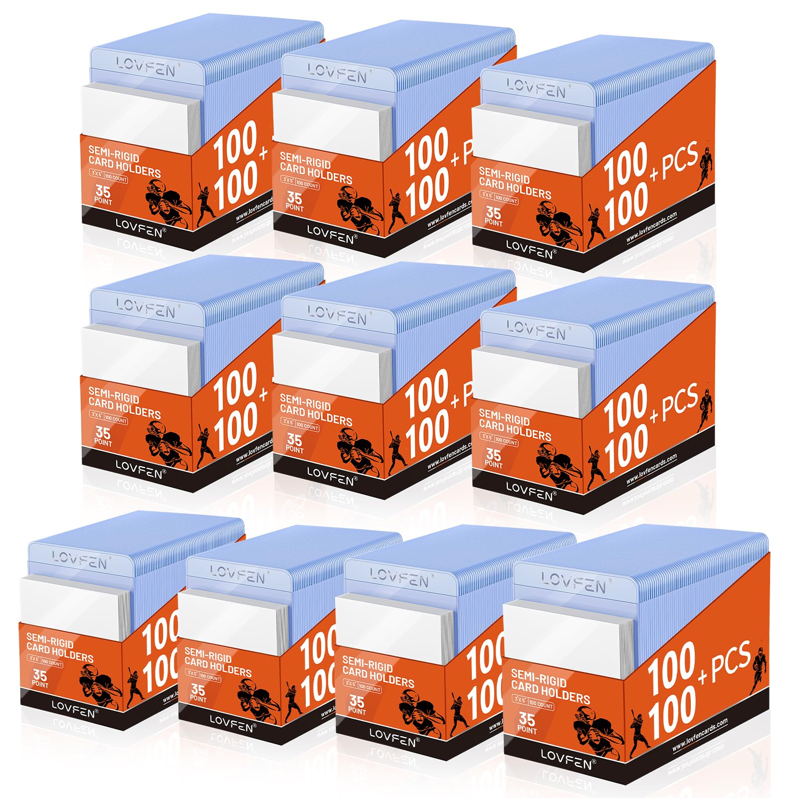 Photo 1 of 2000 Semi Rigid Card Holders PSA Graded Card Sleeves, Baseball, Trading, Sports Cards Protector for SGC, BGS, CSG Card Submissions