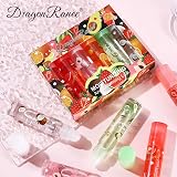 Mrettick 6 Pcs Roll-on Moisturizing Lip Oil Set Fresh Fruit Flavors Hydrating view 6