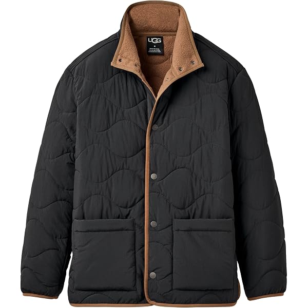 UGG Men's Ashbury Uggfluff Peacoat Jacket, Chestnut, XXL at Amazon