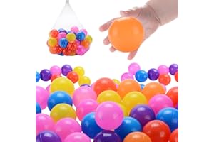 Neliblu Amazaque Mini Ball Pit Balls for Toddlers, Kids Set of 50 - Non-Toxic and BPA Free Mini Play Balls - Play Pen Balls - Bag of Plastic Balls for Ball Pit - Color Toy Balls