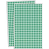 6000 Pack - 1/4" Small Dot Stickers Round Labels - Green