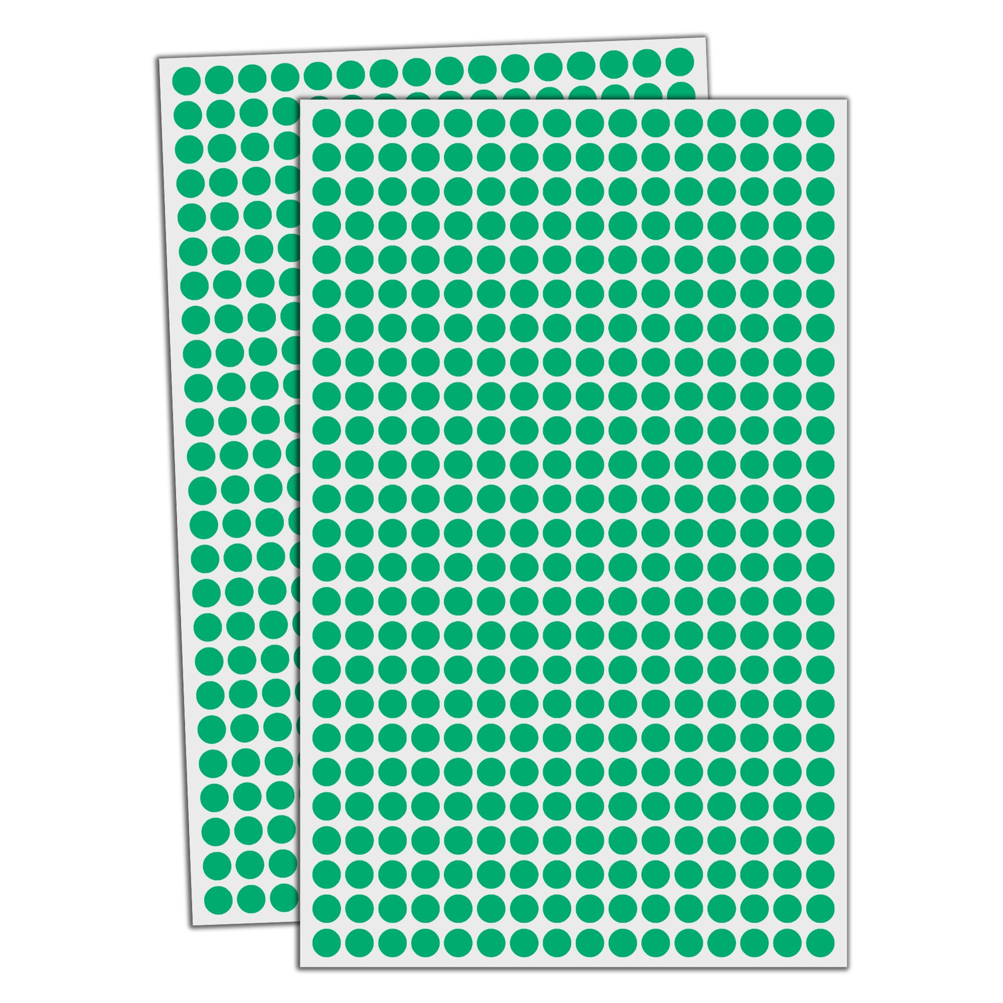 16000 Pack - 8mm Coloured Dot Stickers Sticky Labels - Green