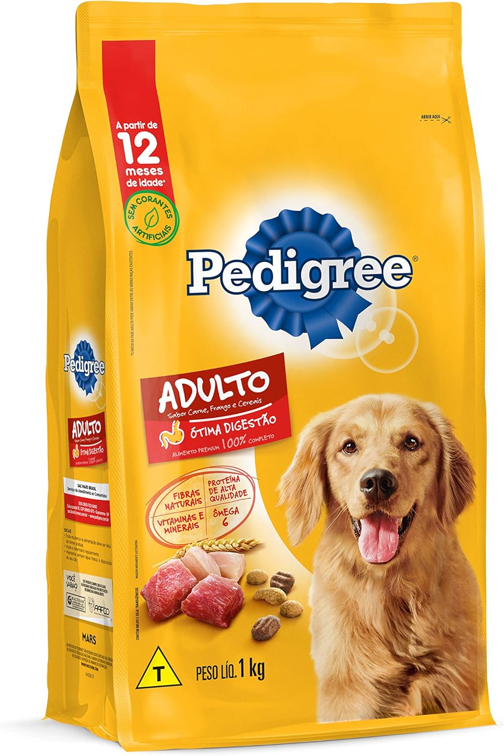 Ração Para Cachorros Pedigree Carne Frango e Cereais Adultos Raças Médias e...