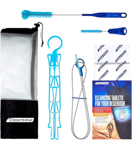 Kit De Nettoyage Pour Poche D'hydratation - Brosse Longue Flexible, Support Pliable, Acier Inoxydable