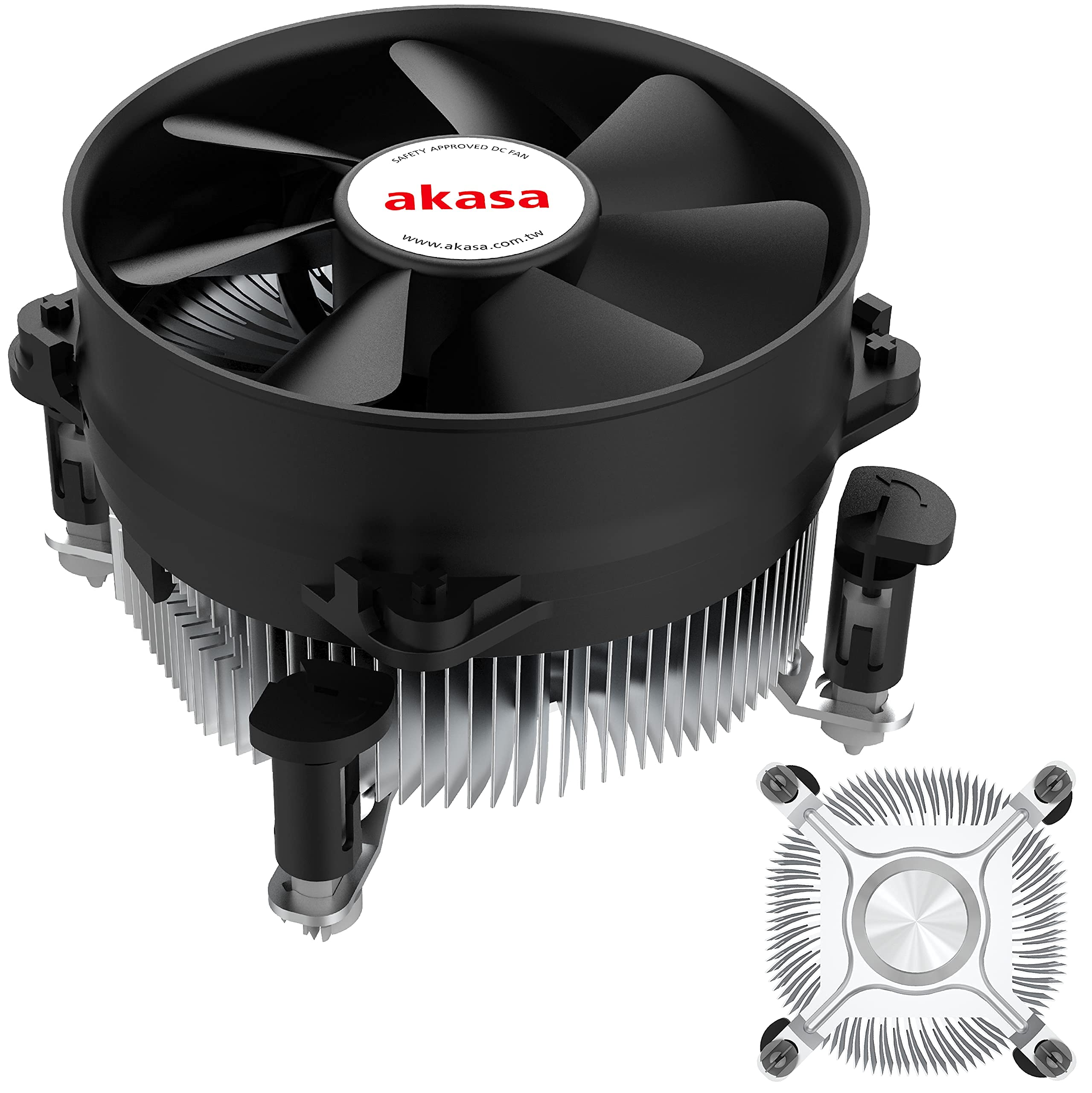 Akasa Aluminium Core Value CPU Cooler | Low Noise PWM Fan | TDP 77W | Aluminium Heatsink | 92mm Quiet Fan | Easy Installation | Designed for Intel LGA775, LGA115x, LGA1200 | AK-CC7108EP01 โ image 1