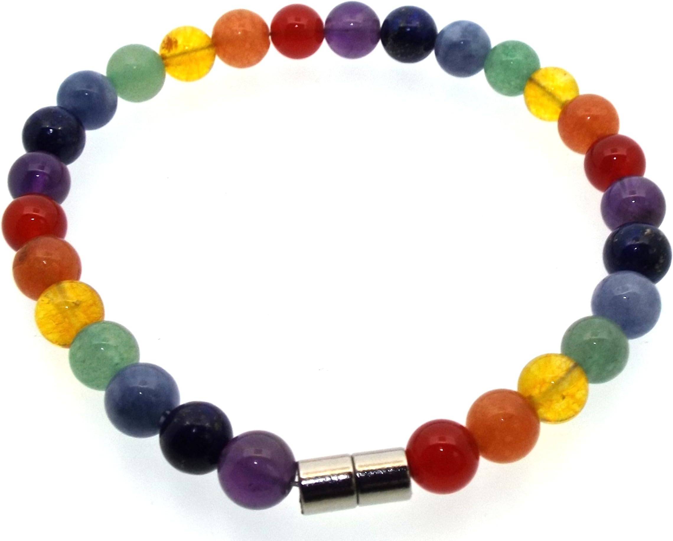 Angelleesa Designs Ltd 5mm Gemstone Chakra Bead Bracelet with Magnetic Clasp