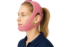 Chin Strap for CPAP Users | Comfortable Mouth Support to Encourage Closed Mouth Positioning Nasal Breathing for Men and Women Who Breathe Through The Mouth During Sleep by PIDOTI (Pink, S-M)