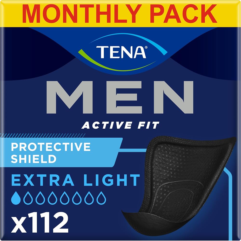 TENA Men Protective Shield 112 Extra Thin Incontinence Liners 14 x 8 packs