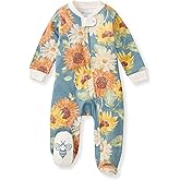 Burt's Bees Baby Girls' Organic Cotton Sleep and Play Footed Pajamas
