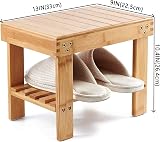 Utoplike Bamboo Step Stool with Storage, Lightweight & Anti-Slip view 3