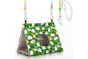 CZPET Bird Nest Budgies Hanging Hammock Bird Nest Summer Breathable Bird House Plush Shed Hut Parrots Love Birds Parrot Love Nest Large