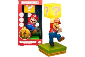 Super Mario Diorama Light – 35cm Tap-Activated Lamp with 3 Brightness Settings & Official Sound, USB Powered Bedroom & Gaming