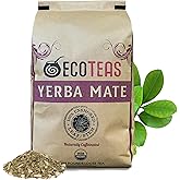 ECOTEAS Organic Yerba Mate Loose Leaf Tea – Unsmoked Detox Herbal Tea for Natural Energy – Coffee Alternative - Kosher, Non-GMO, Gluten-Free - Traditional Leaf-Stem Cut, 5 lb