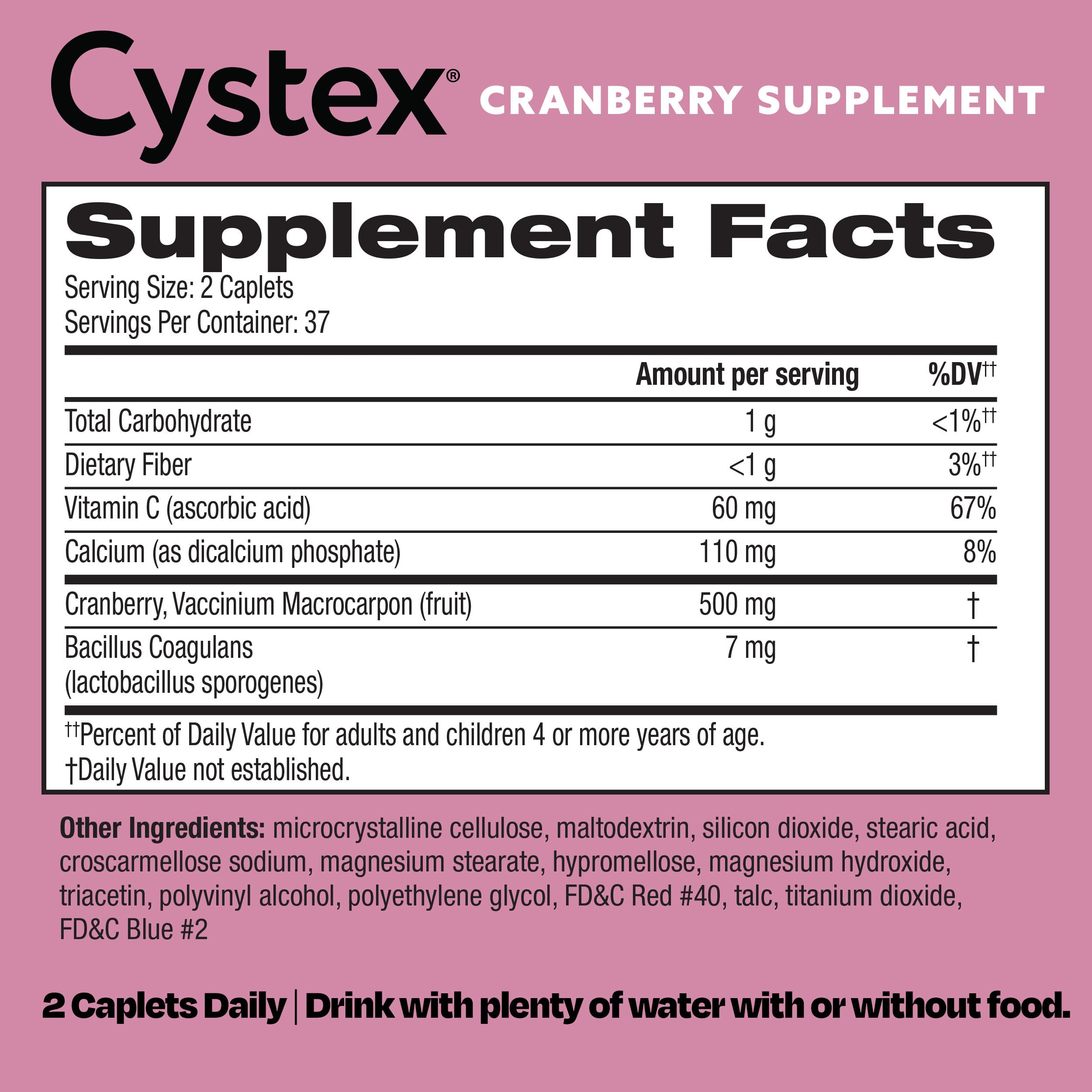Cystex Cranberry Urinary Health Supplement - 3-in-1 UTI Protection with Probiotics, Prebiotics, & Vitamin C - Supports Vaginal pH, Yeast Balance, & Urinary Health - Fast-Acting - Sugar-Free - 75-Count