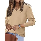 Womens Casual Long Sleeve Sweatshirt Soft Lightweight Cozy Knit Pullover Top 2025