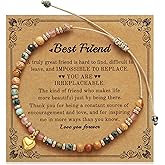 Glowave Friendship Gifts for Women, Daughter Gifts from Mom Dad, Natural Stone Adjustable Bracelet, Birthday Gift for Her