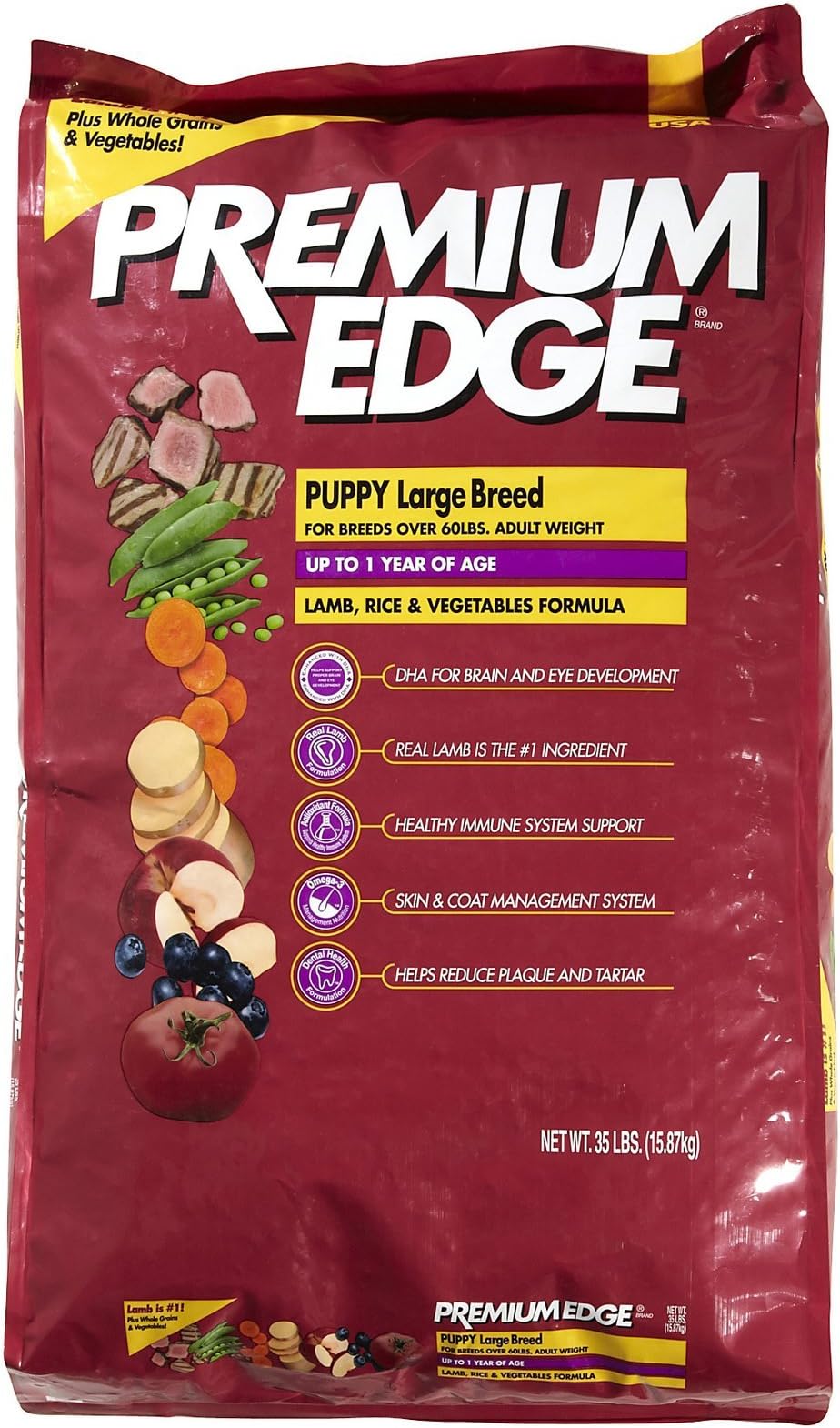 Premium Edge Large Breed Lamb, Rice And Vegetables Formula Dry Food For Puppy