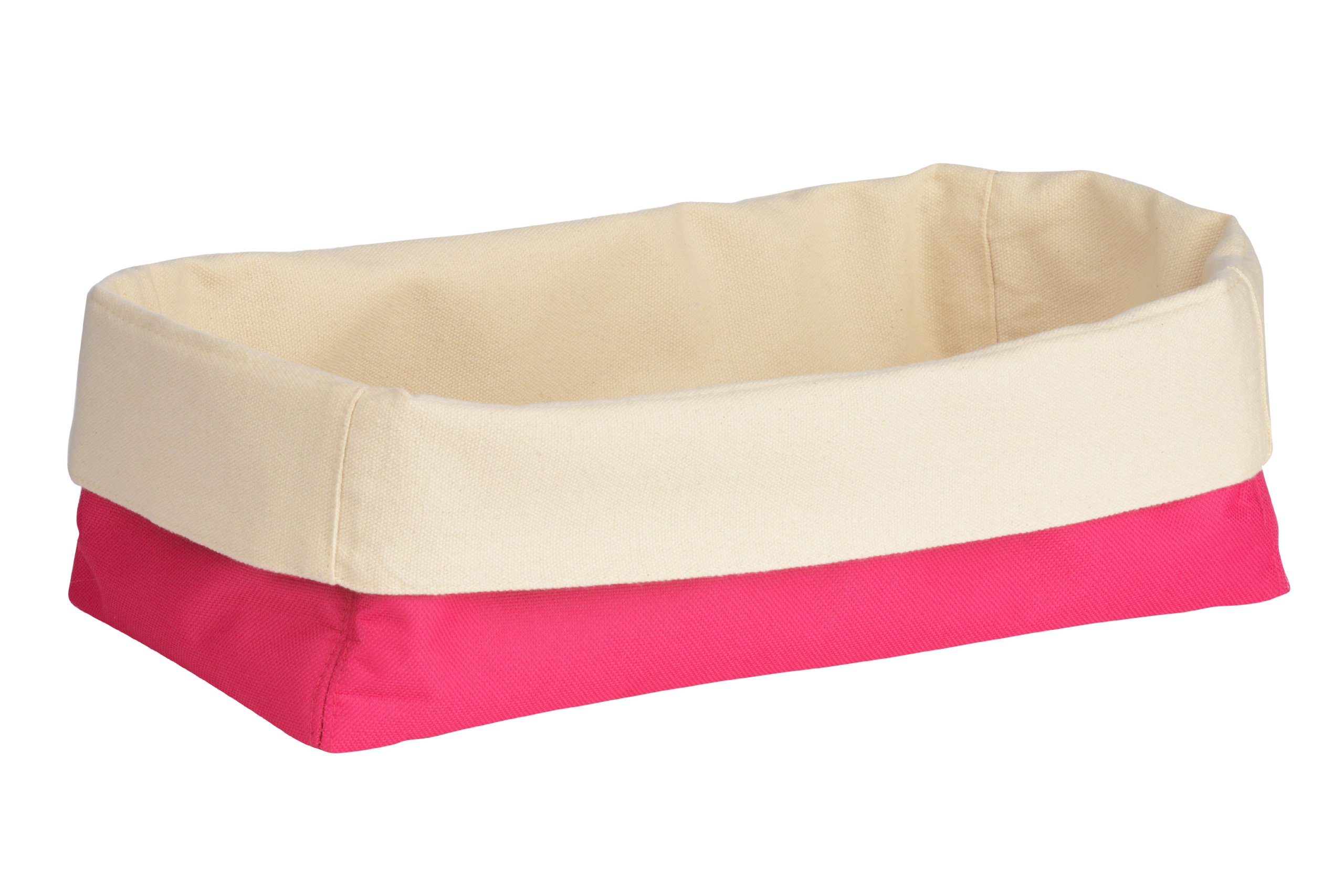 Premier Housewares Bread Basket, 17 x 33 x 16 cm - Hot Pink/Cream