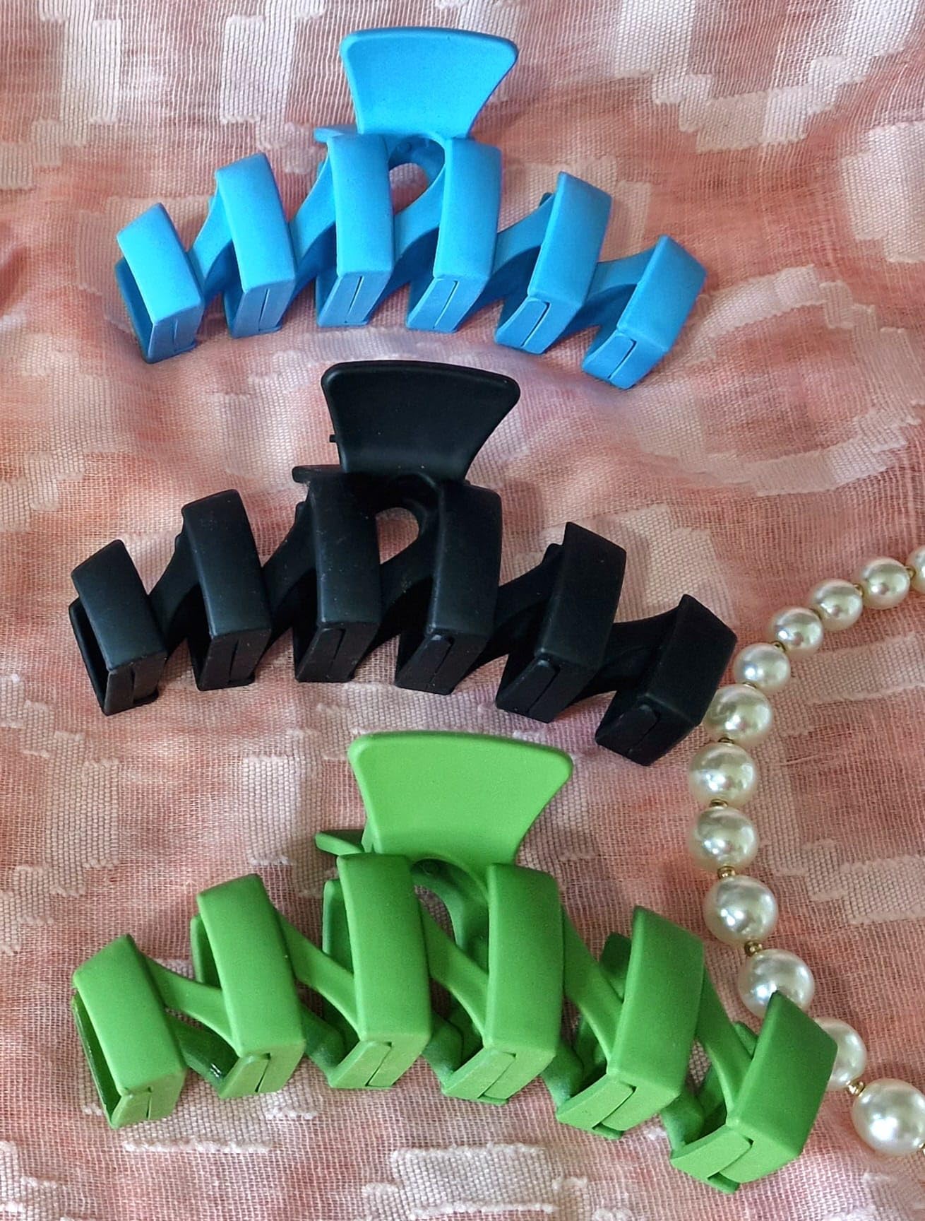 Hair claws for Fine Hair Thick Hair Large Size Matt Clamps Claws For Women Girls For Strong Hold Thick Hair Accessories Set of 3 (Matt A)