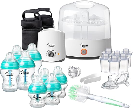 tommee tippee anti colic bottles and steriliser