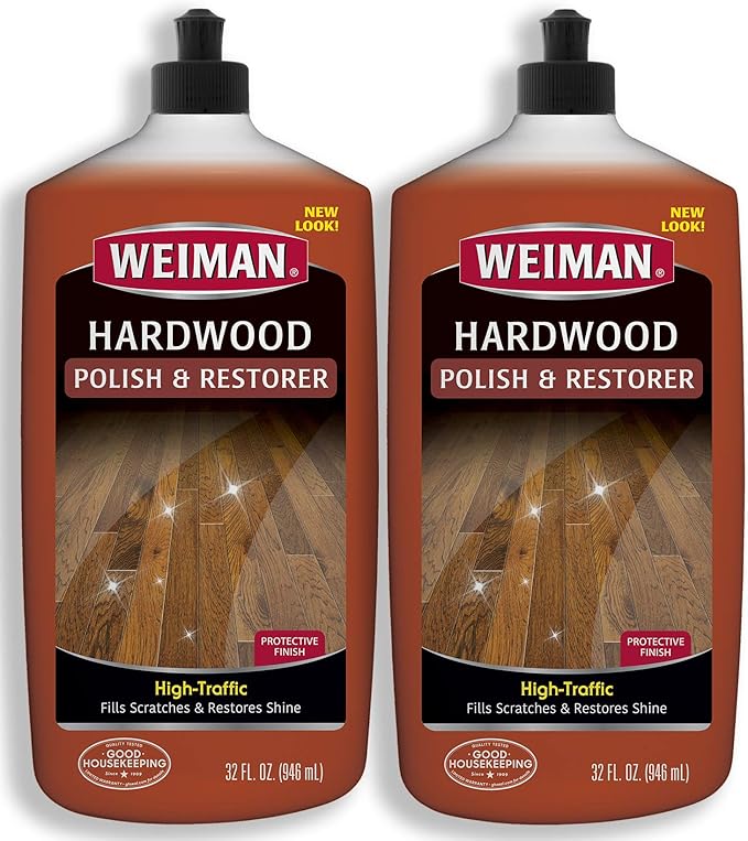 Weiman Wood Floor Polish and Restorer 32 Ounce HighTraffic Hardwood