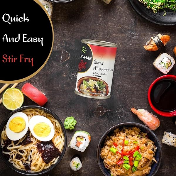 KA-ME STIR-FRY VEGETABLES, STRAW MUSHROOMS, 15 OUNCE