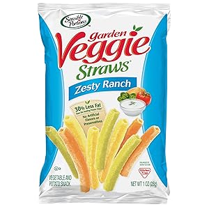 Sensible Portions Garden Veggie Straws, Zesty Ranch, 1 oz. (Pack of 6)