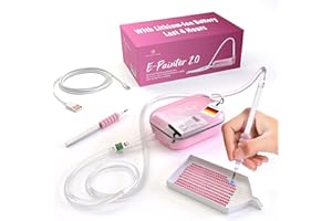 Picmondoo - E-Painter for Diamond Painting - Wireless Diamond Painting Pen with Vacuum Pump with Accessories for Setting AB Stones Without Wax - Diamond Painting Pen (E-Painter (Pink))