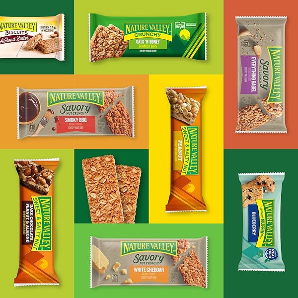 NATURE VALLEY SAVORY NUT CRUNCH BARS, WHITE CHEDDAR, 0.89 OZ, 5 BARS