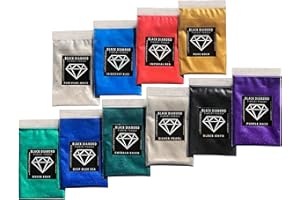 BLACK DIAMOND PIGMENTS **Variety Pack 4** Cosmetic Grade Natural Mica Powder|Pearlescent Pigment | Dye | Vegan | Cruelty-Free | Eyeshadow, Nail Polish, Bath Bomb | (Includes Imperial Red/Pink)