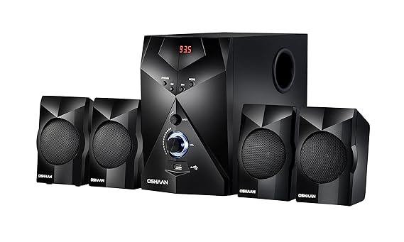 Oshaan S17 4.1Channel Multimedia Home Theater Speaker,Bluetooth connectivity,FM/AUX/USB Support