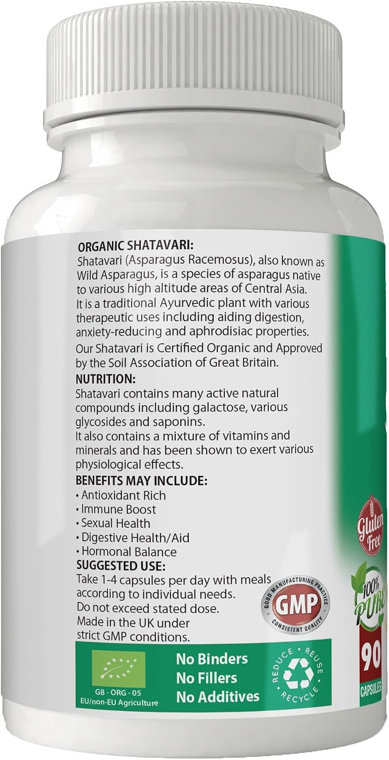 Simply Pure Organic Shatavari for Women's Health & Vitality, 90 count (Pack of 1) - Image 3