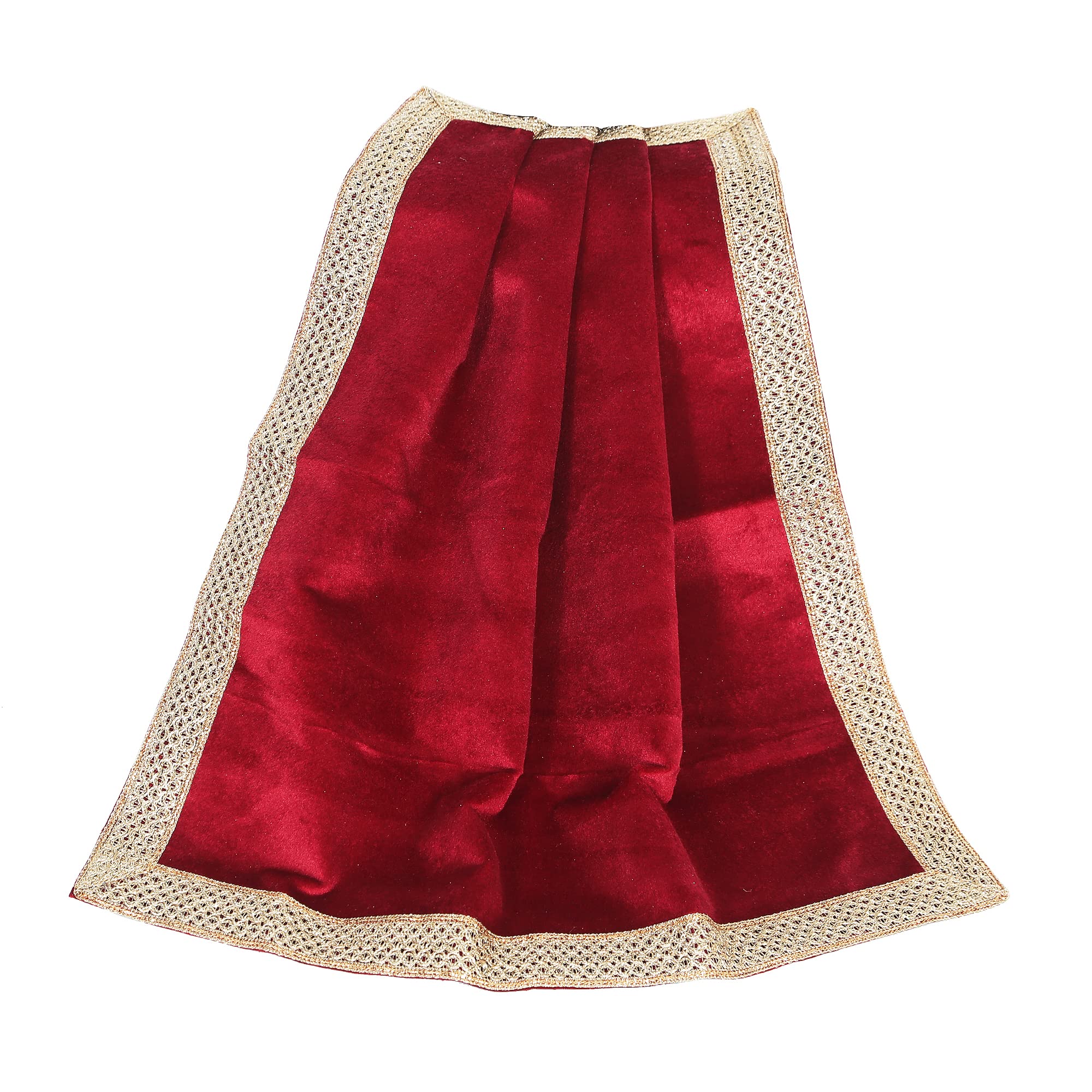 Indian Consigners Small Solid Color Velvet Cloth for Multipurpose Use (Red), ICV1818