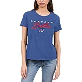 Junk Food NFL Womens X NFL - Retro Script Lines - Officially Licensed Women's Short Sleeve Fan T-Shirt