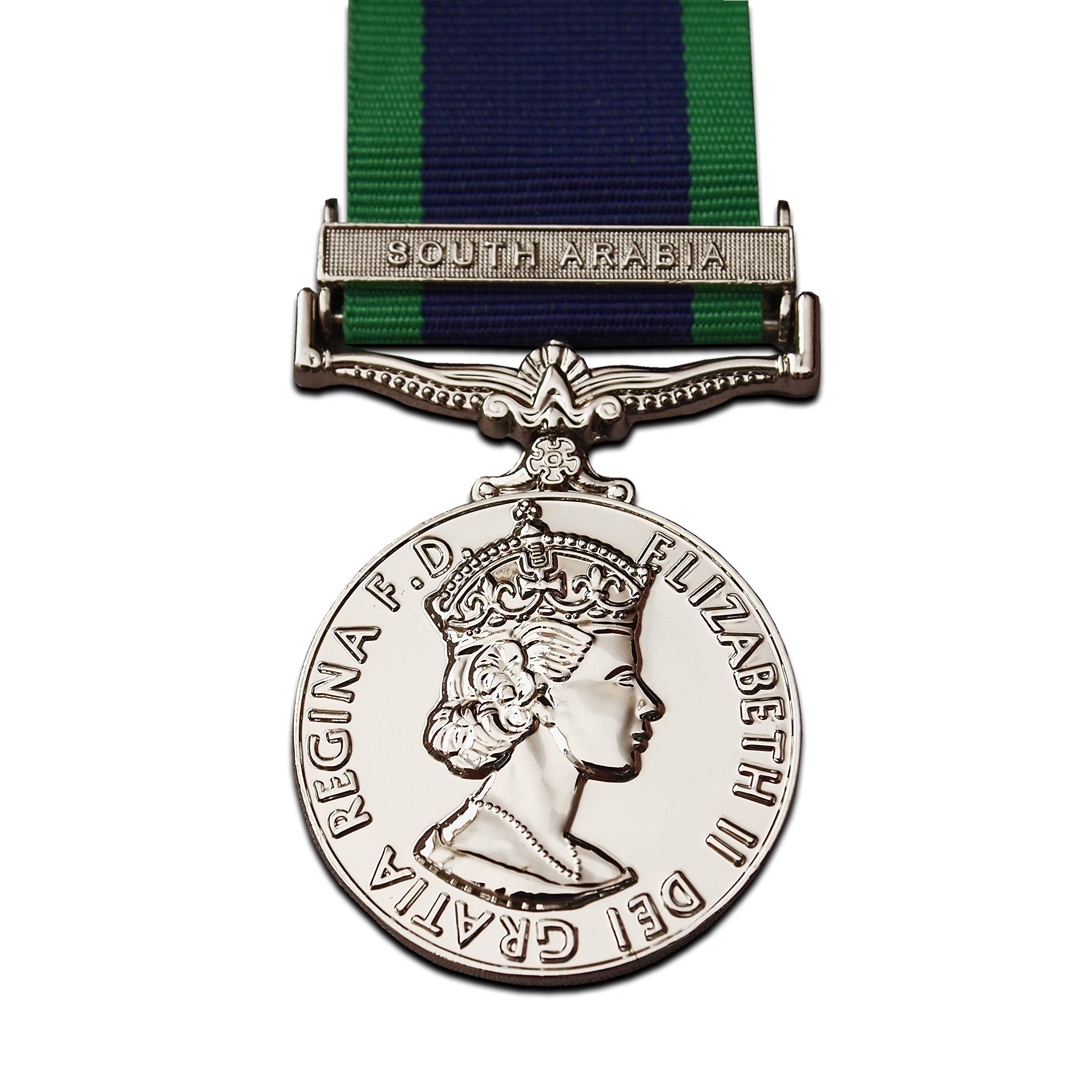 Trikoty General Service Medal with South Arabia Clasp Full Size GSM 1962 ER II REPRO Military