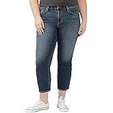 Silver Jeans Co. Women's Plus Size Most Wanted Mid Rise Straight Leg Jeans