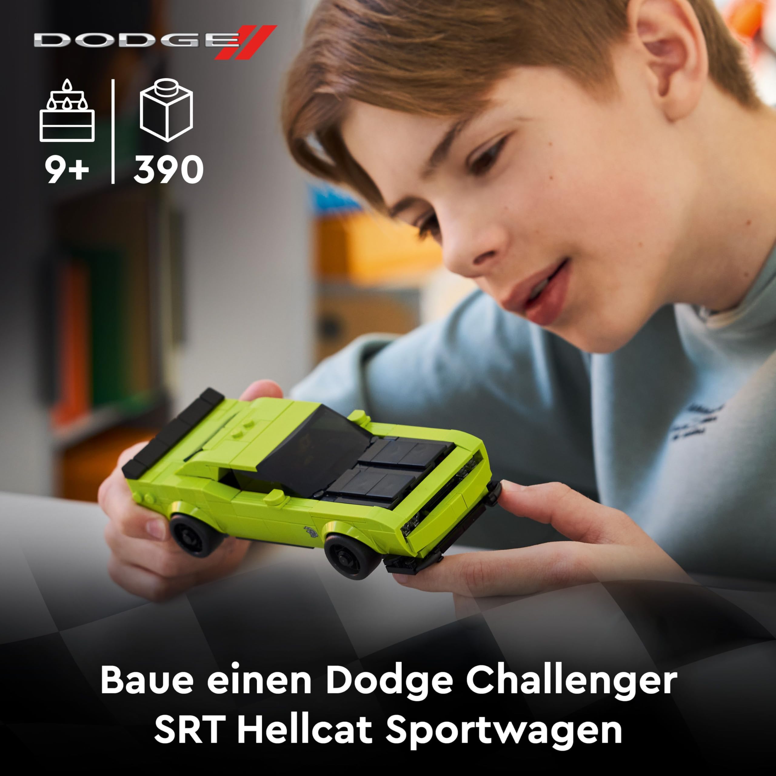 LEGO Speed Champions Dodge Challenger SRT Hellcat Sportwagen - Spielzeugauto mit 1 Minifigur zum Sammeln - Kreatives Rennauto - Rennauto zum Bauen - Geschenk für Jungen, Mädchen ab 9 Jahren 77237 2