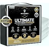 MATTSHIELD Ultimate 3-Piece Kit - Bed Bug-Proof Mattress Cover Queen Size 100% Cotton Top + 2 Pillow Protectors with Zipper - 6 Sided Waterproof Encasement, Total Defense Kit