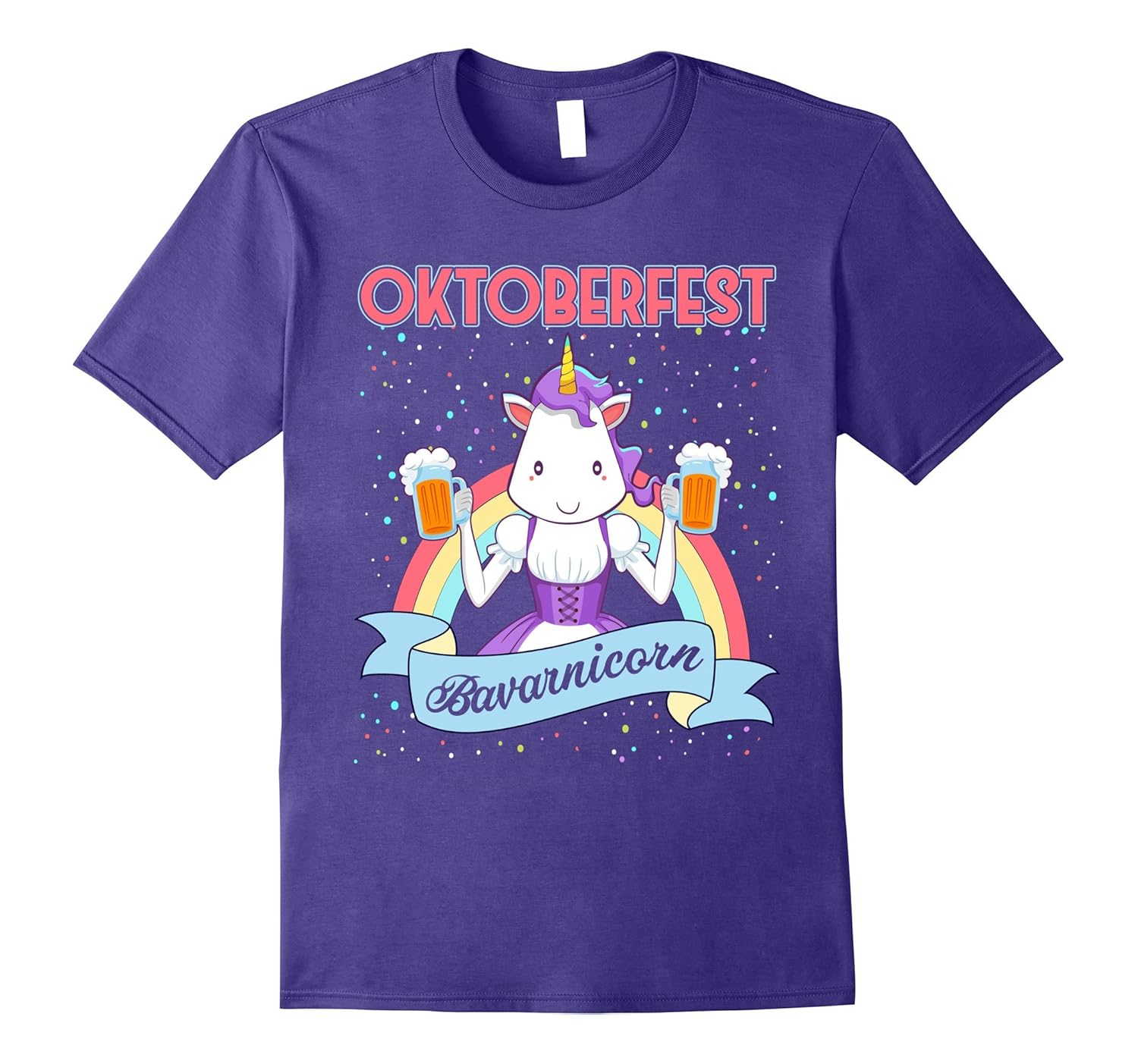 Oktoberfest Unicorn Funny Bavaricorn Beer Festival T-Shirt-ANZ