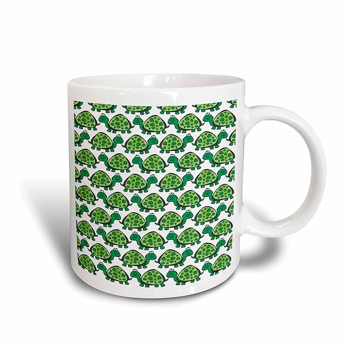 3dRose Green Turtles Mug, 11Ounce Coffee Cups & Mugs