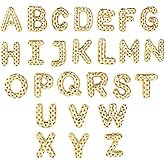 KINCHYGO, 26 Pack Gold A-Z Alphabet Letters Charms Pendants for Jewelry Making DIY Necklace Bracelet