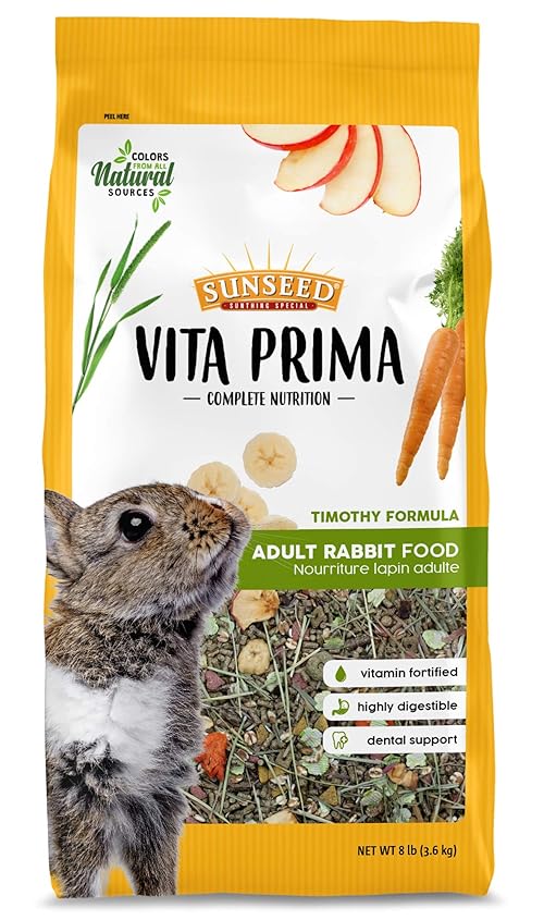 Sunseed Vita Prima Complete Nutrition Adult Rabbit Food, 8 LBS, Model:59772