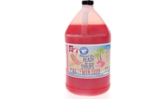 Hypothermias Pink Lemon Sour Ready to Use Gallon (128 Fl. Oz) Hawaiian Snow Cone Flavors Syrup - Shaved Ice, 100% Pure Cane Sugar