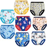 MooMoo Baby Potty Training Pants Cotton Training Underwear for Boy and Girl | OEKO-TEX, Absorbent Layers, Wetness Awareness, Easy Pull-On Fit, Washable &amp; Reusable for Toddler Potty Training